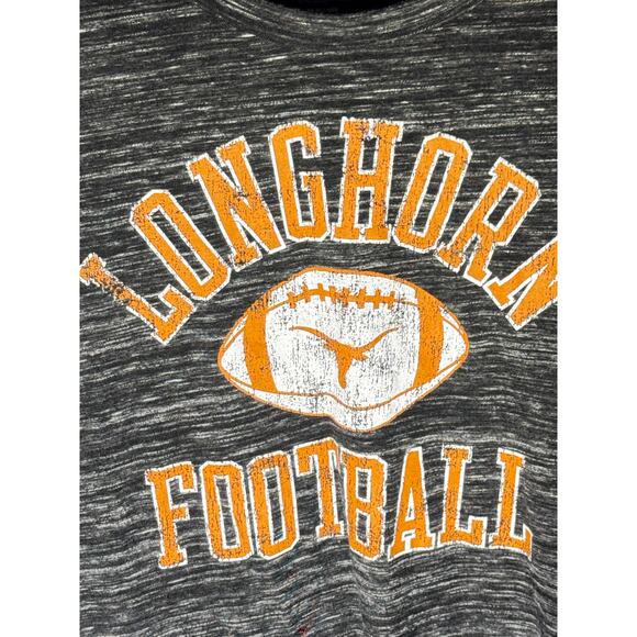 Longhorn Football Women’s Long Sleeve Tee Shirt – Gray Burnout Style – Size M - Picture 1 of 4